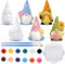 6 Sets Ready to Paint Your Own Ceramic Gnome Statues Spring DIY Unpainted Ceramics Gnome Figurines